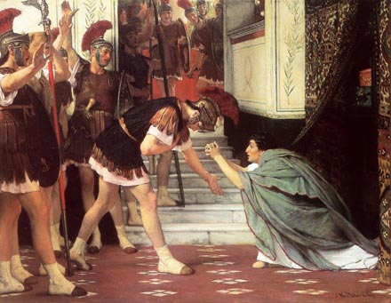 Alma-Tadema, Proclaiming Claudius Emperor (source: Wikimedia Commons)